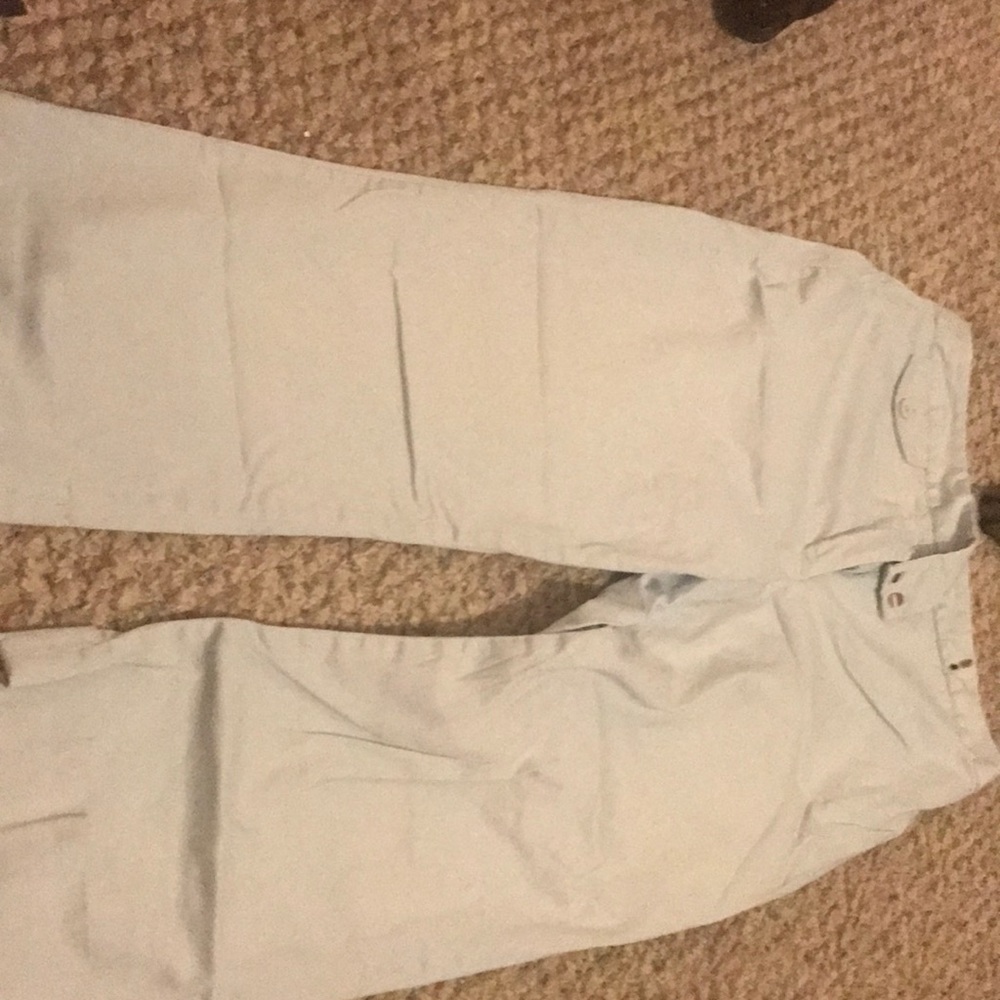 Light blue cuffed capris